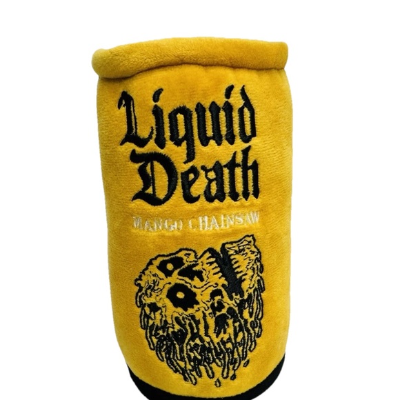 Liquid Death Mango Chainsaw Soft Stuffed Drinking Water Can Plush Toy 6” - Picture 1 of 4